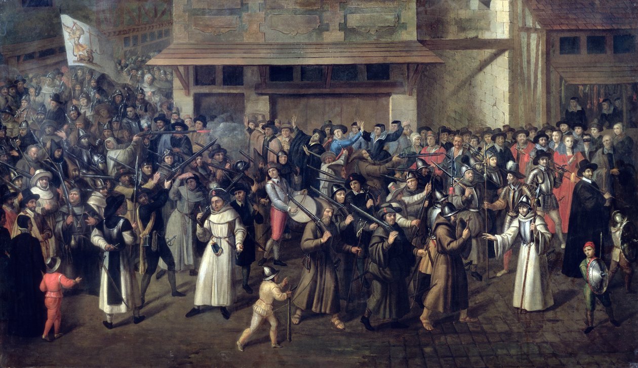 Procesja Ligi Świętej, ok. 1590-93 autorstwa Francois Bunel