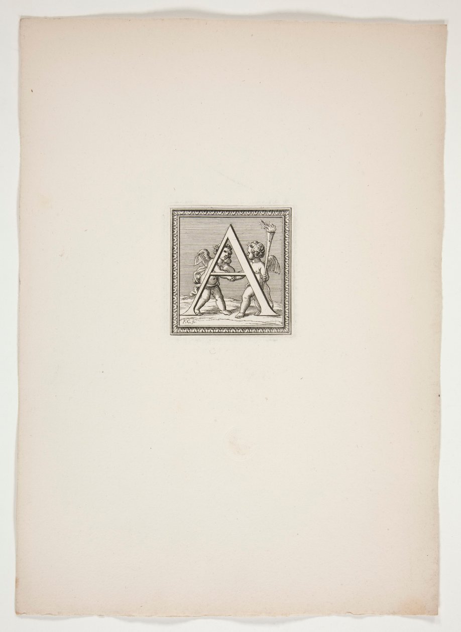 Monogram z Putti autorstwa Francois Chauveau