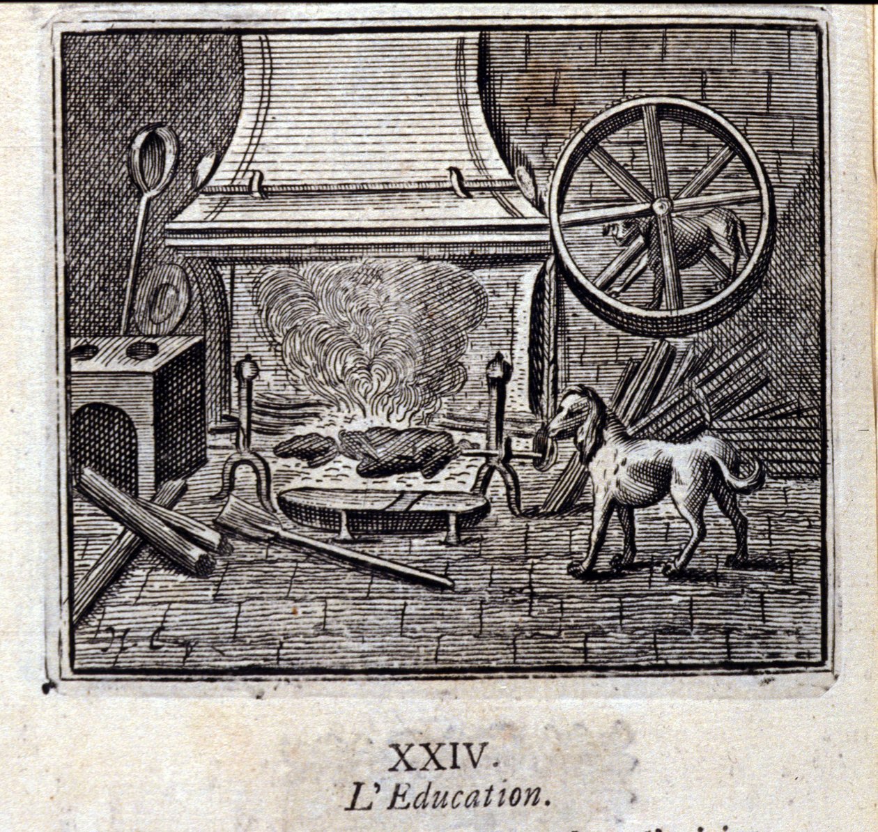 Edukacja. Bajki Jean de La Fontaine (1621-95). Ilustracja Francois Chauveau (1613-1676). Wydanie z 1728 r. autorstwa Francois Chauveau