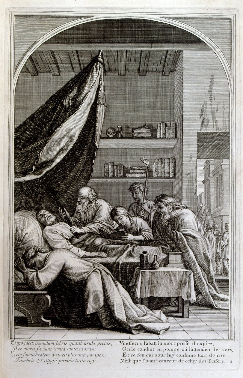 Grawer autorstwa Francois Chauveau 1680 „Życie św. Brunona” założyciela zakonu Chartreux autorstwa Francois Chauveau