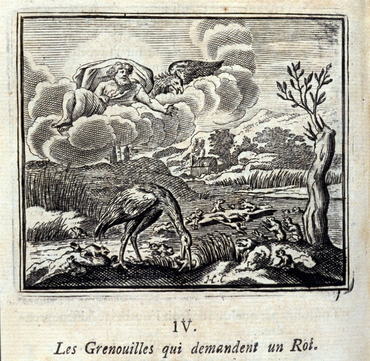 Bajki Jean de La Fontaine (1621-95). Ilustracja François Chauveau (1613-1676). Wydanie z 1728 r. autorstwa Francois Chauveau