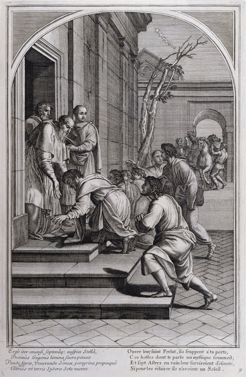 Ilustracja z „Życia św. Brunona, założyciela zakonu Chartreux” Paryż 1660. według obrazów Eustachego Le Sueura i grawerowana przez Fran Sois Chauveau ©UIG/Leemage autorstwa Francois Chauveau