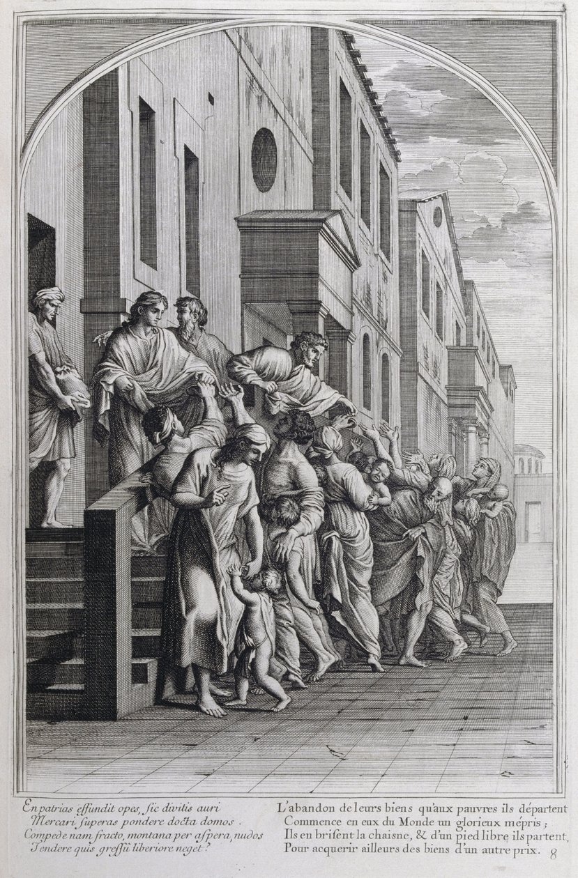 Ilustracja z „Życia św. Brunona, założyciela zakonu Chartreux” Paryż 1660. według obrazów Eustachego Le Sueura i grawerowana przez Fran Sois Chauveau ©UIG/Leemage autorstwa Francois Chauveau