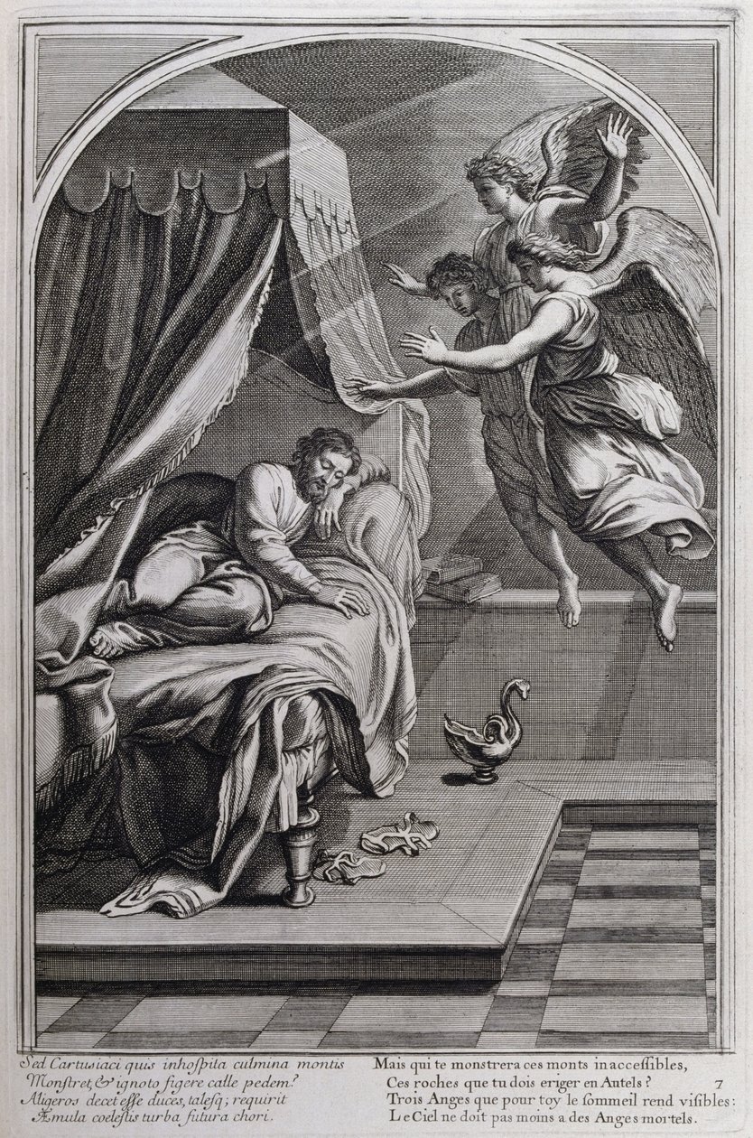 Ilustracja z „Życia św. Brunona, założyciela zakonu Chartreux” Paryż 1660. według obrazów Eustachego Le Sueura i grawerowana przez Fran Sois Chauveau ©UIG/Leemage autorstwa Francois Chauveau