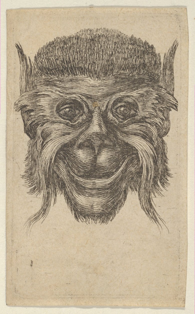 Maska małpy, z Divers Masques, ca. 1635-45. autorstwa Francois Chauveau