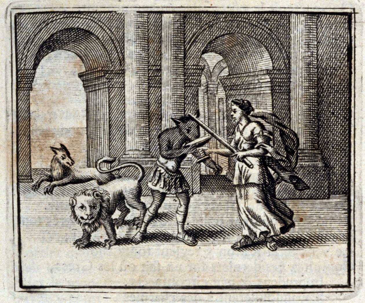 Towarzysze Ulissesa. Bajki Jean de La Fontaine (1621-95). Ilustracja François Chauveau (1613-1676). Wydanie z 1728 r. autorstwa Francois Chauveau