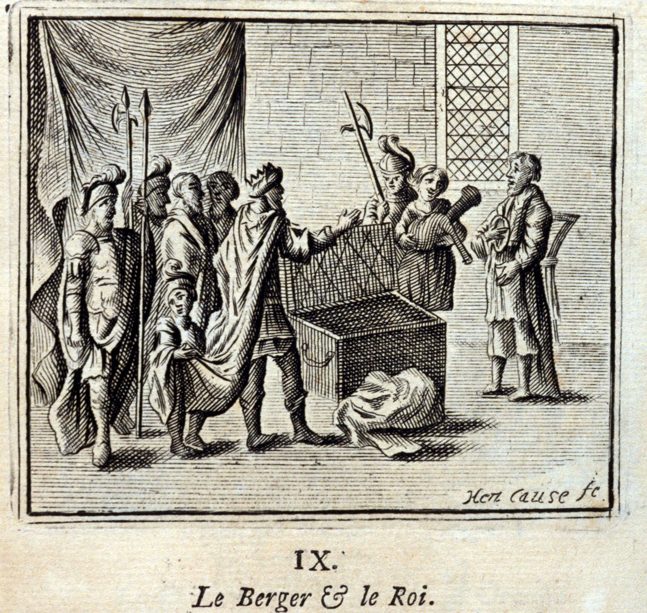 Pasterz i Król. Bajki Jean de La Fontaine (1621-95). Ilustracja François Chauveau (1613-1676). Wydanie z 1728 r. autorstwa Francois Chauveau