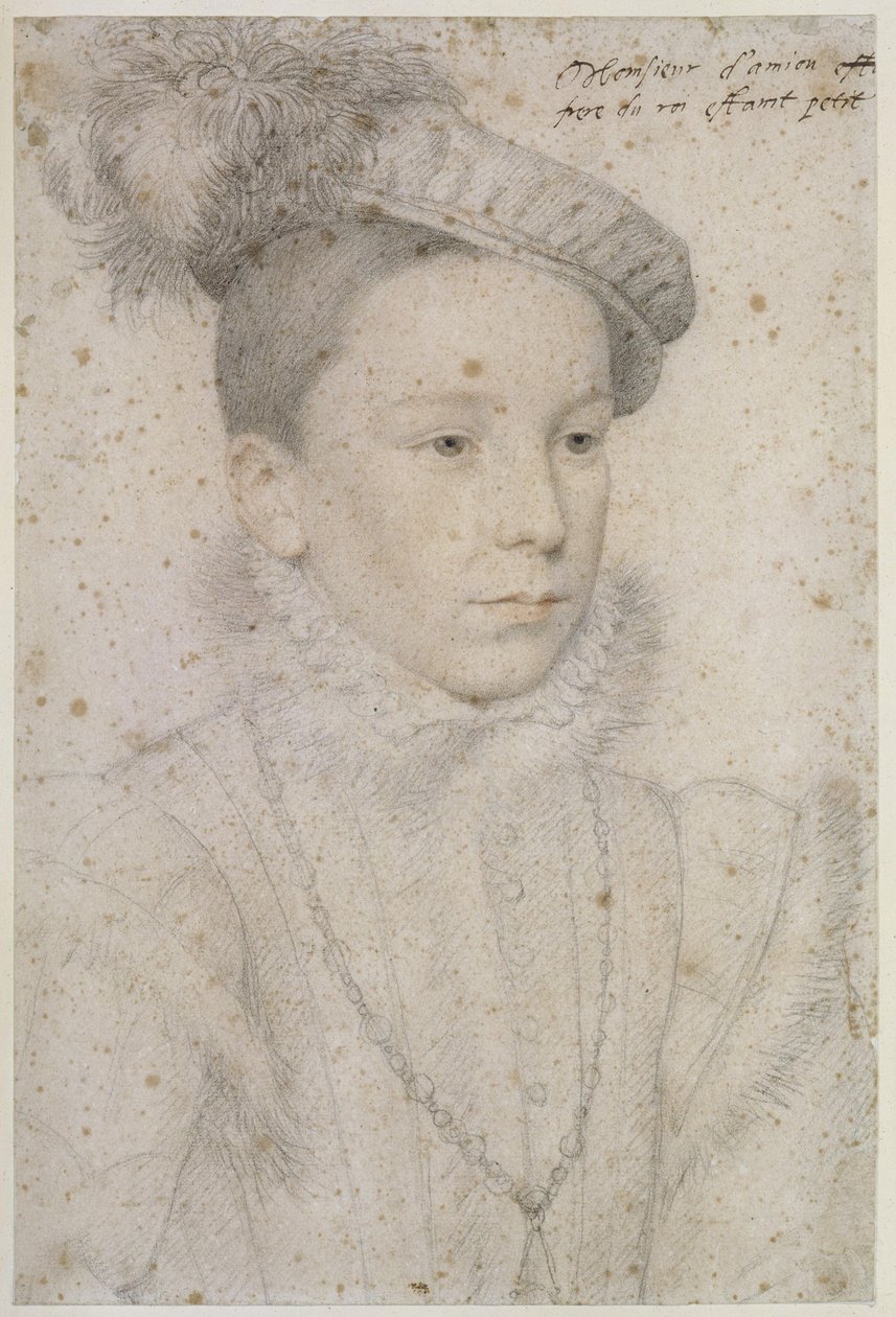 Portret Henryka jako chłopca, późniejszego króla Henryka III autorstwa François Clouet