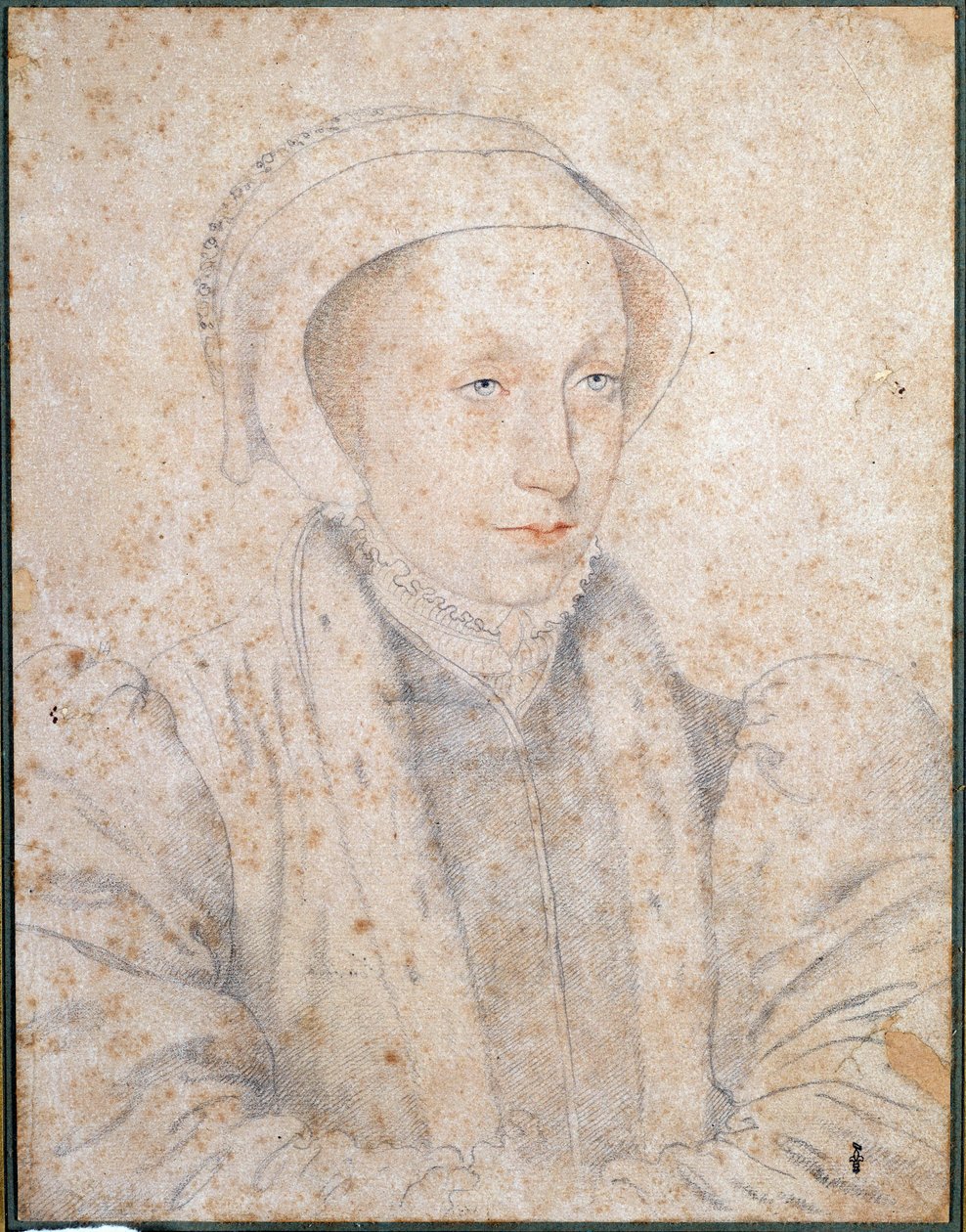 Portret Marie Stuart Agee (1542-1587), królowej Francji i Szkocji Rysunek a la sanguine autorstwa Francois Cloueta (1515-1572) XVI wiek. Muzeum Conde, Chantilly autorstwa François Clouet
