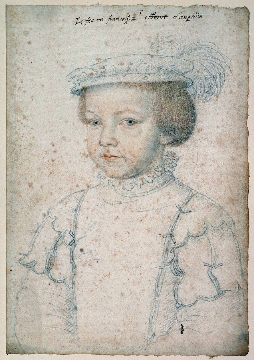 Portret króla Francji Franciszka II (1544-1560). Rysunek Francois Cloueta (1515-1572) autorstwa François Clouet
