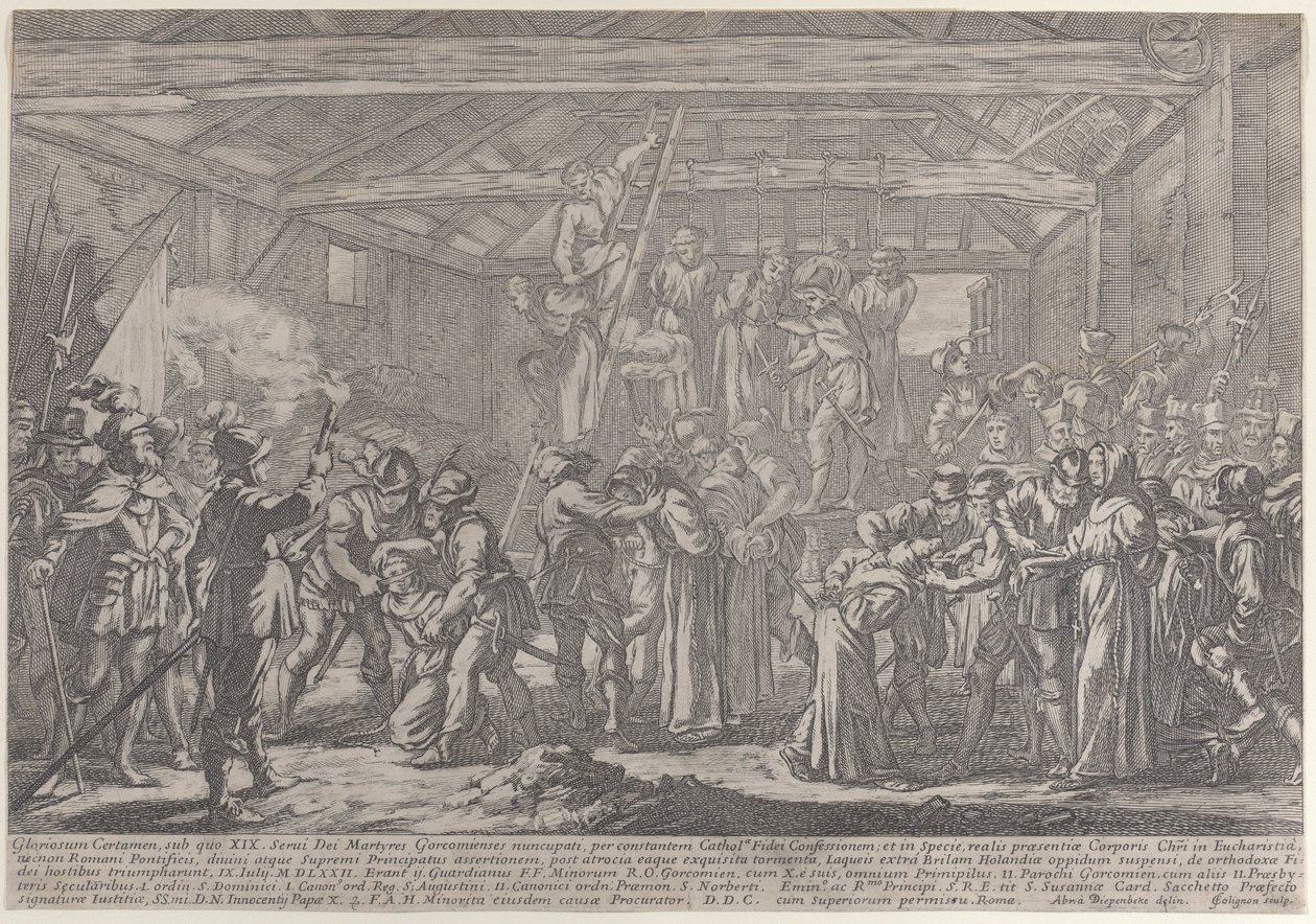 Męczennicy Gorchum, 1630-87. autorstwa Francois Collignon