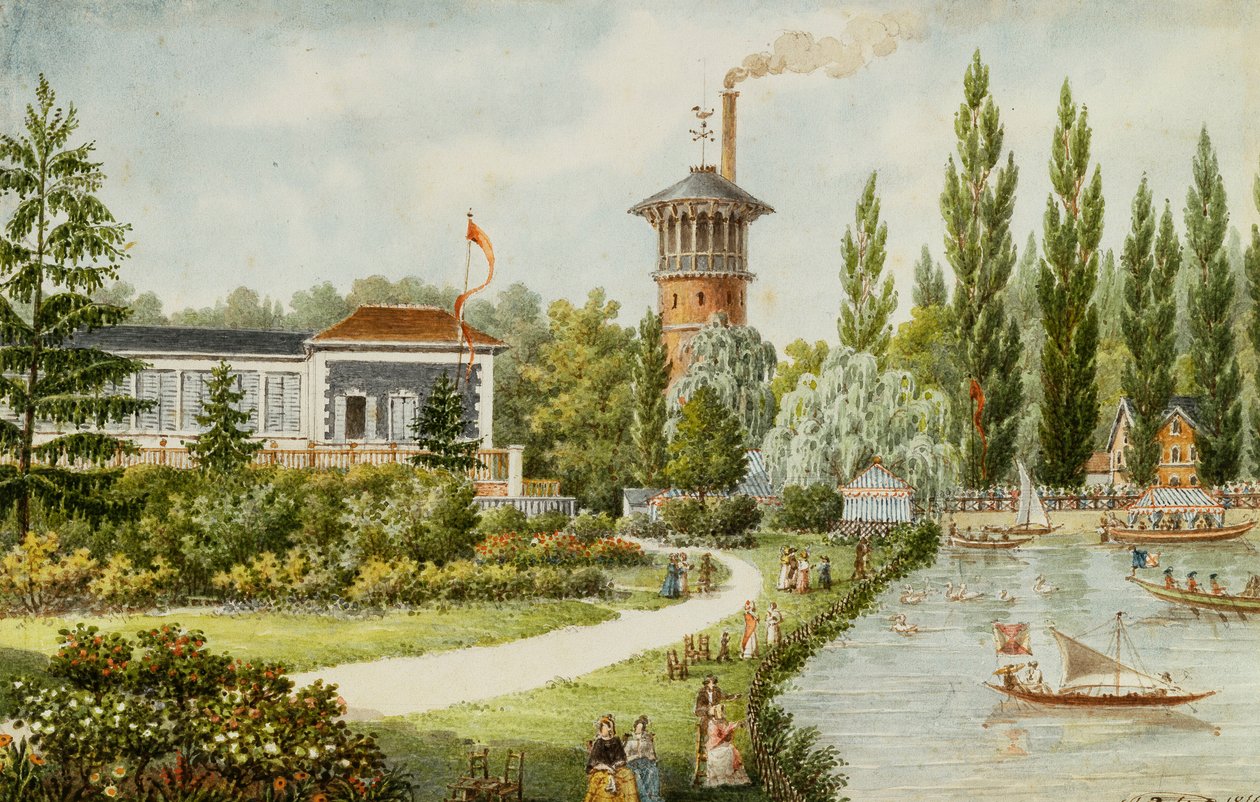 Park rozrywki pod Paryżem, 1846 autorstwa Francois Debret