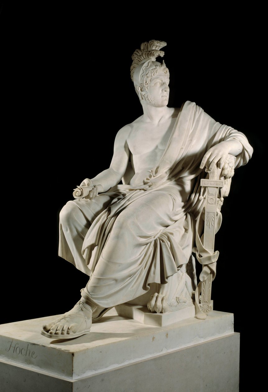 Portret Lazare Louisa Hoche (1768-1797), francuskiego generała rewolucji. Rzeźba Francois Dominique Aime Milhomme (1758-1823) Nd. 1,90 m Wersal, muzeum zamkowe autorstwa Francois Dominique Aime Milhomme