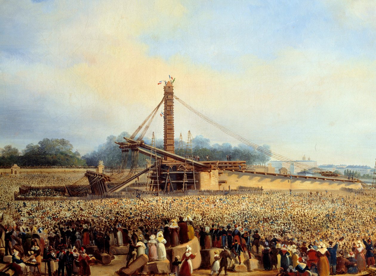 Wzniesienie obelisku Luxor place de la concorde (25 października) autorstwa Francois Dubois