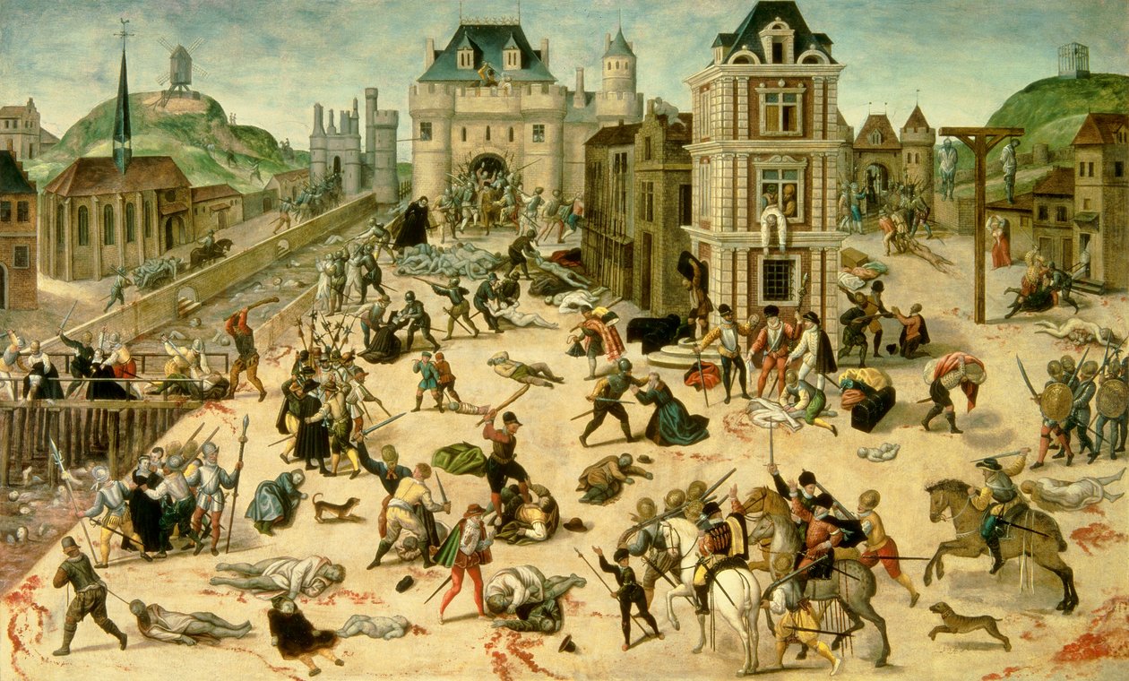 Masakra św Barthelemy 24 sierpnia autorstwa Francois Dubois