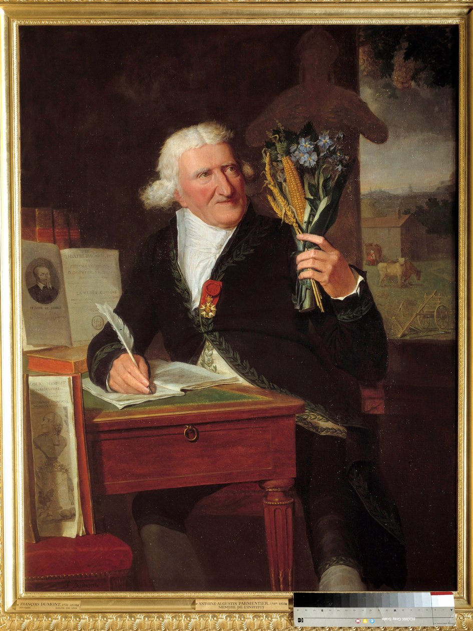 Portret Antoine Augustina, barona Parmentiera (1737-1813) przedstawiciela agronoma noszącego legię honorową. Obraz Francois Dumont l