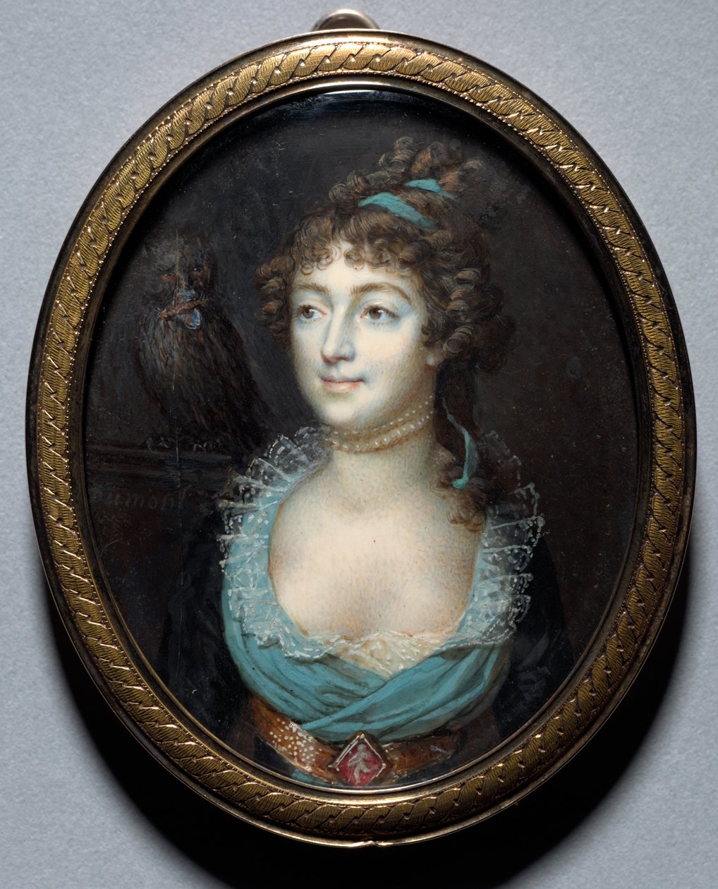 Portret Mademoiselle Marie-Anne Adelaide Le Normand, ok. 1930 r. 1793. autorstwa Francois Dumont