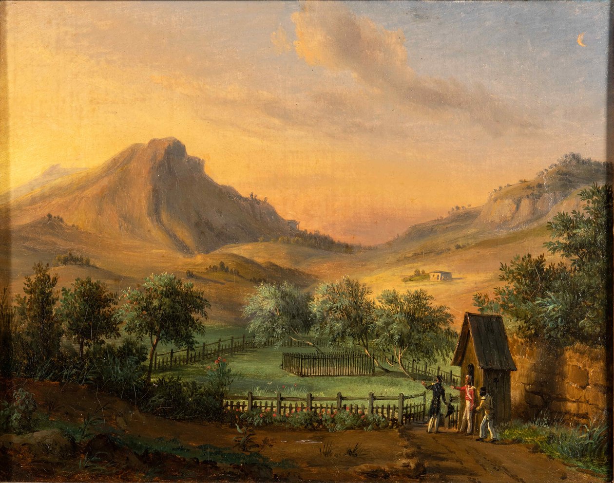 Grób Napoleona na wyspie św. Heleny w dolinie Geranium. autorstwa Francois Edme Ricois