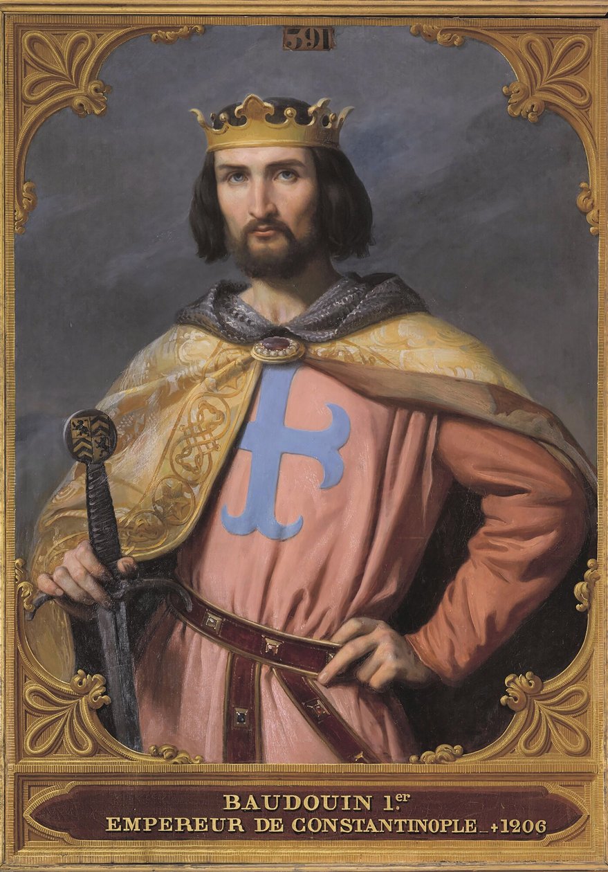 Baldwin I Konstantynopola 1171-1205, 1845. autorstwa Francois Edouard Picot