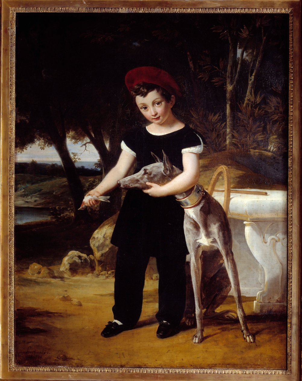 Portret księcia Bordeaux (1820-1883), hrabiego Chambord w Chateau de Villeneuve l