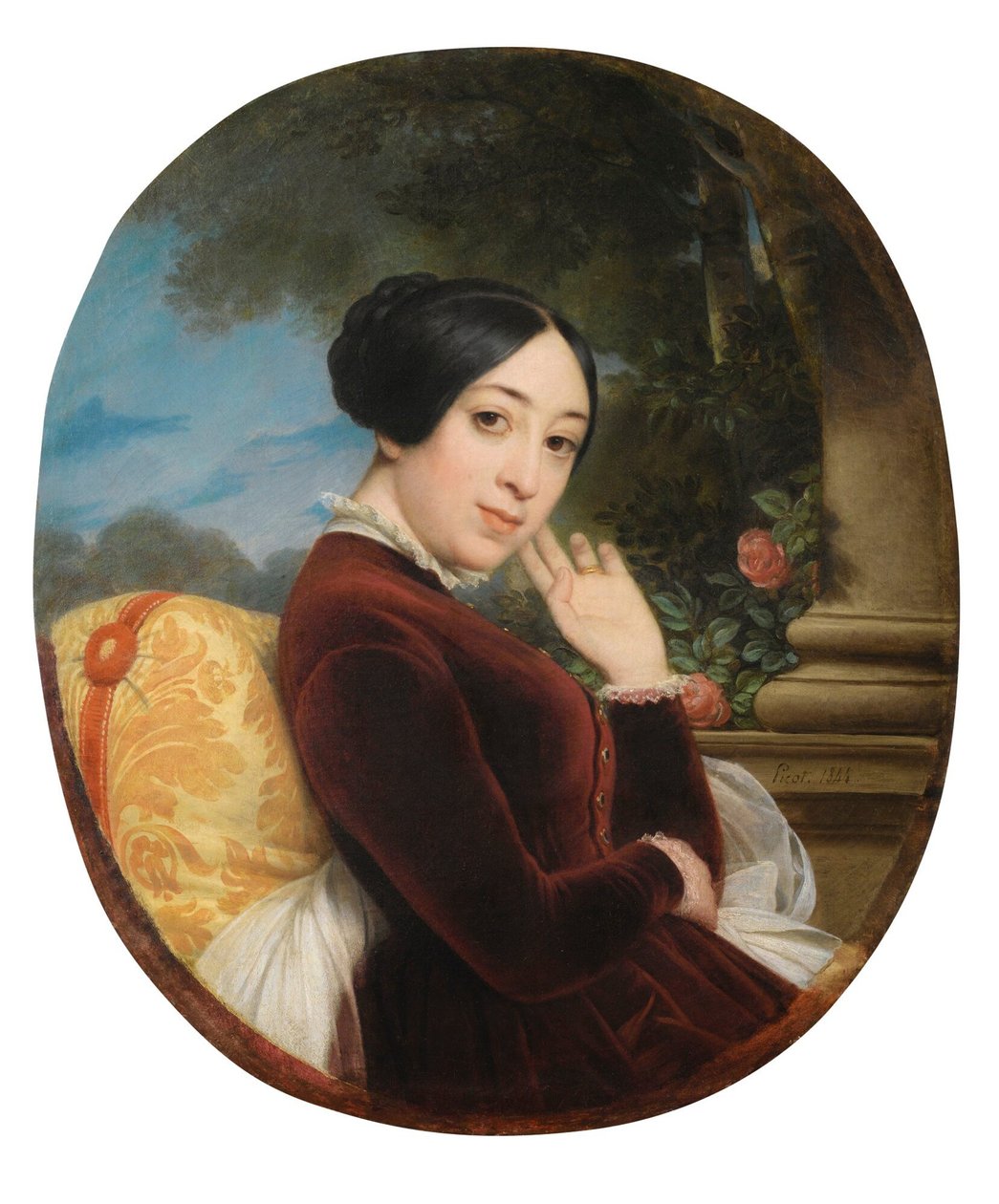 Portret śpiewaczki i kompozytorki Pauliny Viardot 1821-1910, 1844. autorstwa Francois Edouard Picot