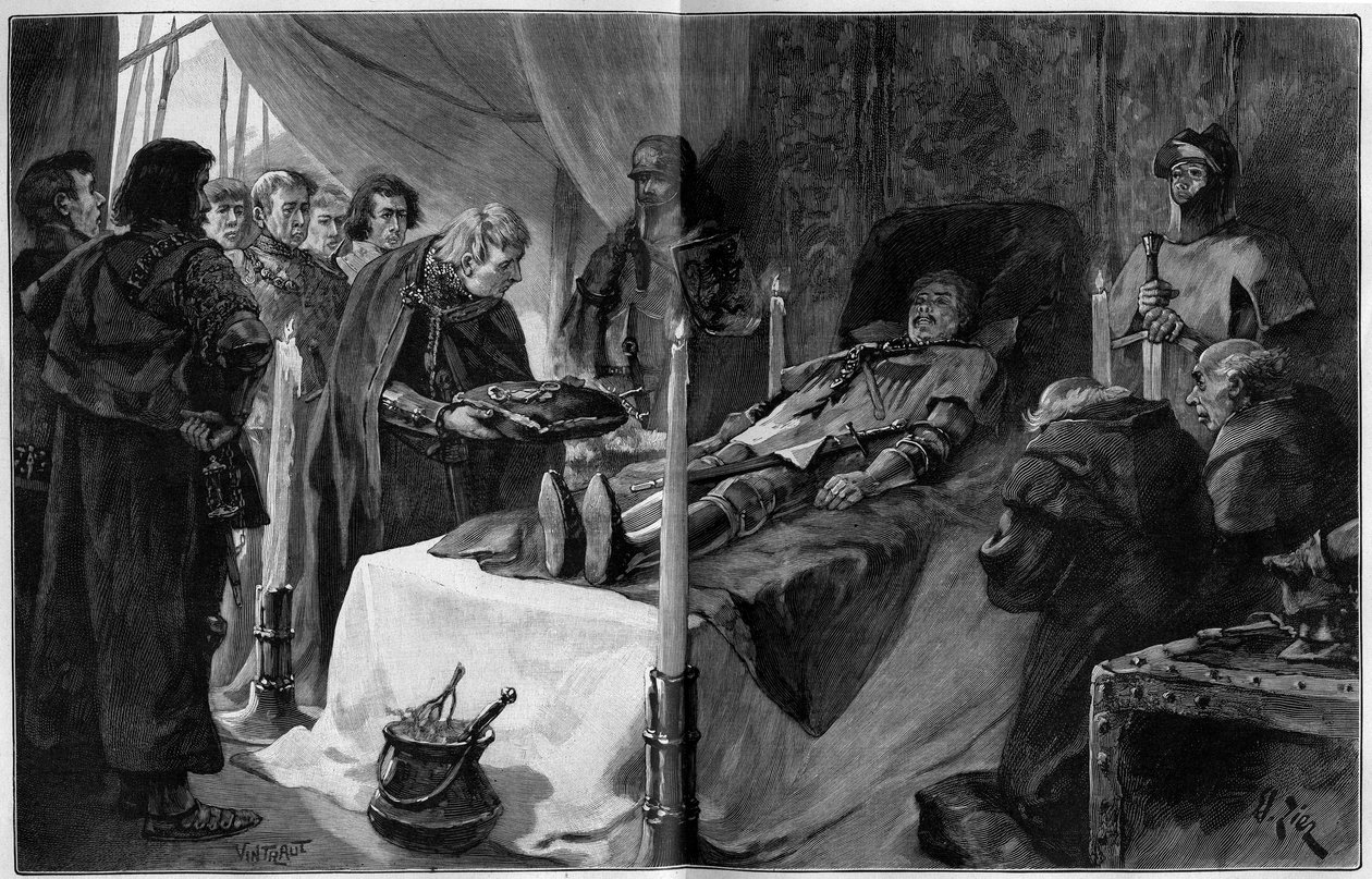 Wojna stuletnia: śmierć Connetable Bernard du Guesclin (1320-1380) autorstwa Francois Edouard Zier
