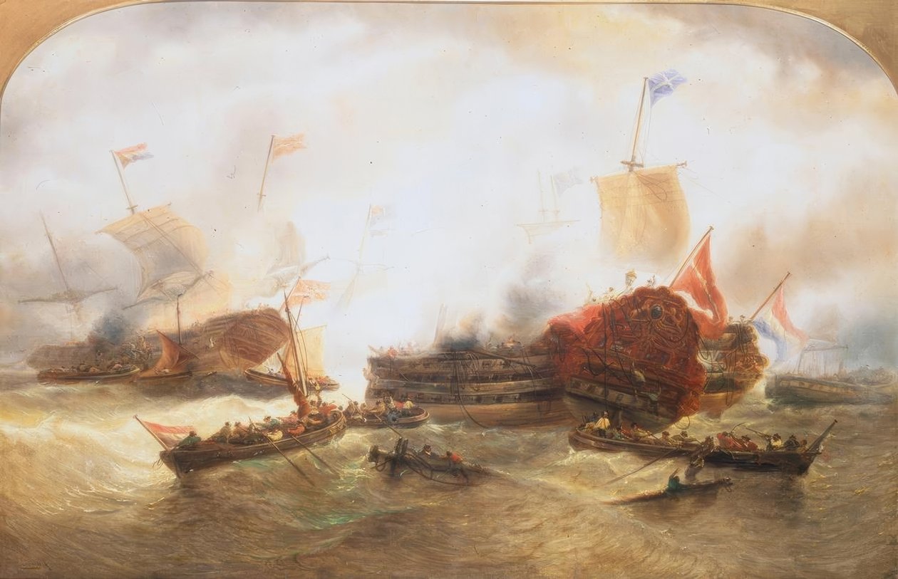 Okręt wojenny autorstwa Francois Etienne Musin
