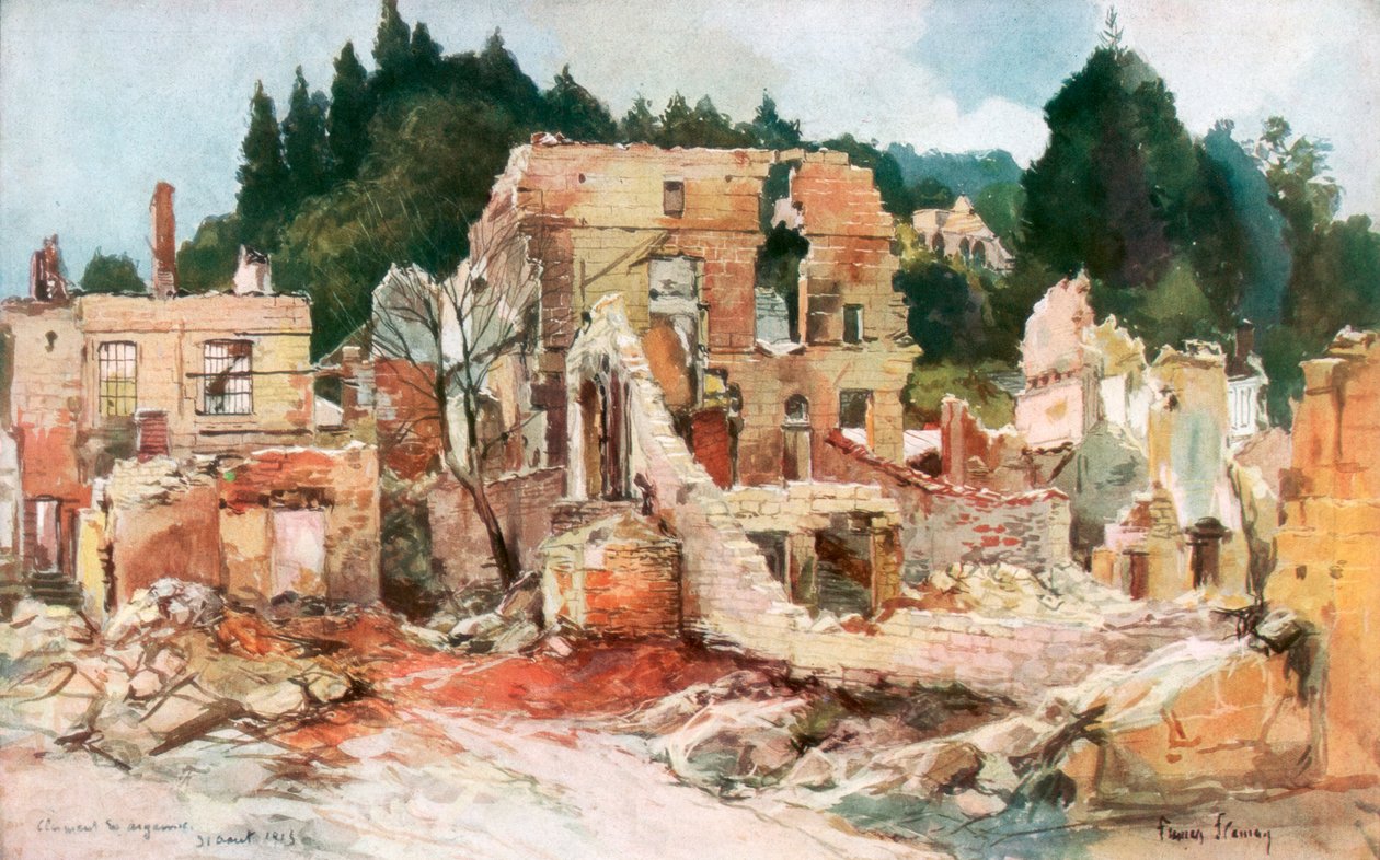 Clermont-en-Argonne, Francja, sierpień 1915, 1926. autorstwa Francois Flameng