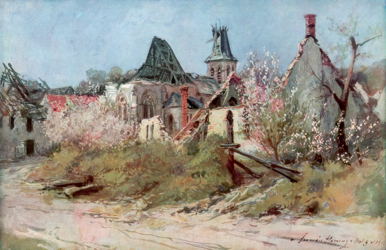 We wsi Craonnelle, 9 maja 1917, 1917, 1926. autorstwa Francois Flameng