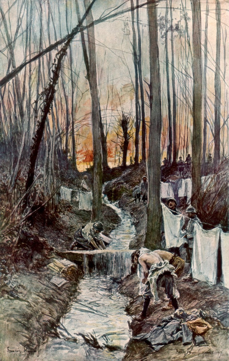 W lesie Roucy Aisne, 15 kwietnia 1917, 1926. autorstwa Francois Flameng