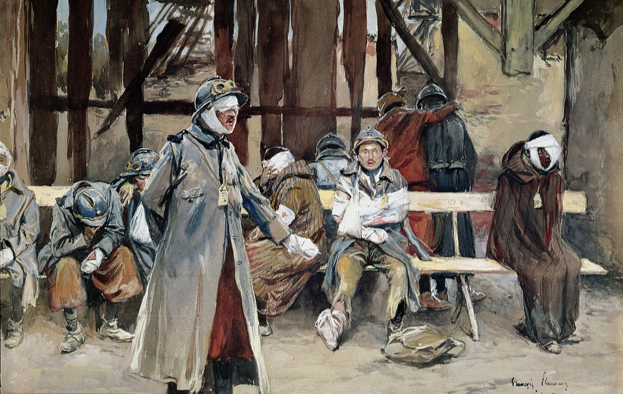 Szpital Wiejski, 1916 autorstwa Francois Flameng
