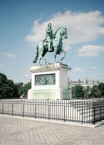 Posąg konny Henryka IV (1553-1610) 1818 (brąz) autorstwa Francois Frederic Lemot