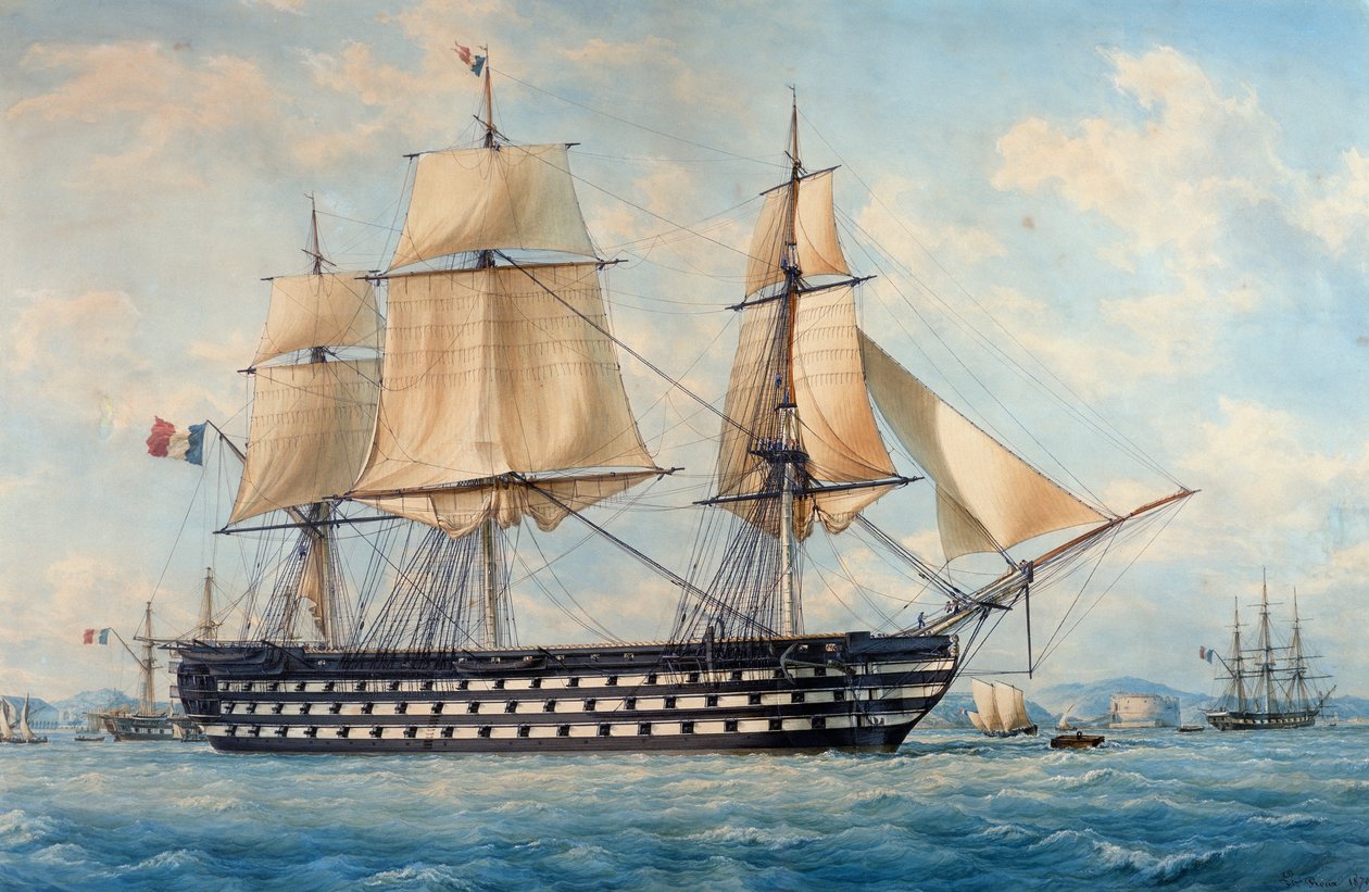 Naczynie Montebello, Francois Roux (1811-1882), akwarela, Francja autorstwa Francois Geoffroy Roux