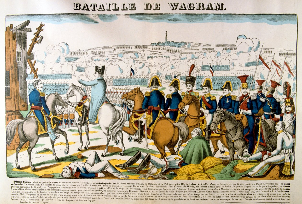 Bitwa pod Wagram, 1809, c1835 autorstwa Francois Georgin