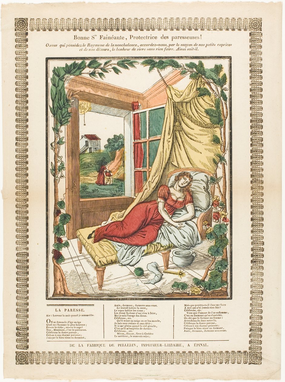 Bonne Ste. Fainéante, Protectrice des paresseuses! autorstwa Francois Georgin