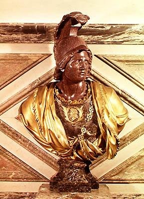 Popiersie Aleksandra Wielkiego (356-323 pne) 1684 (marmur i brąz) autorstwa Francois Girardon