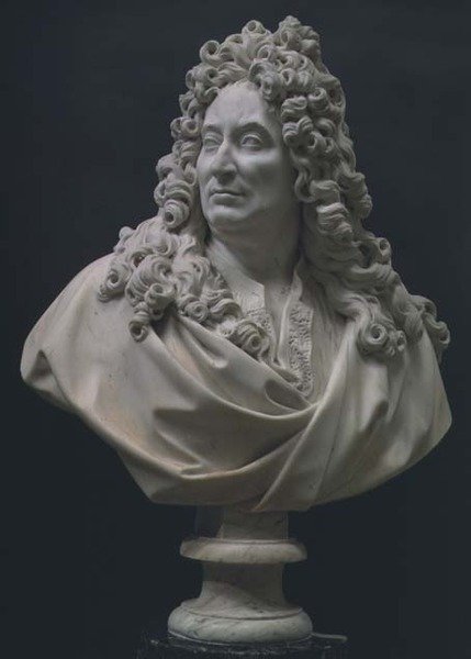 Popiersie portretowe Nicolasa Boileau (1636-1711) (marmur) autorstwa Francois Girardon