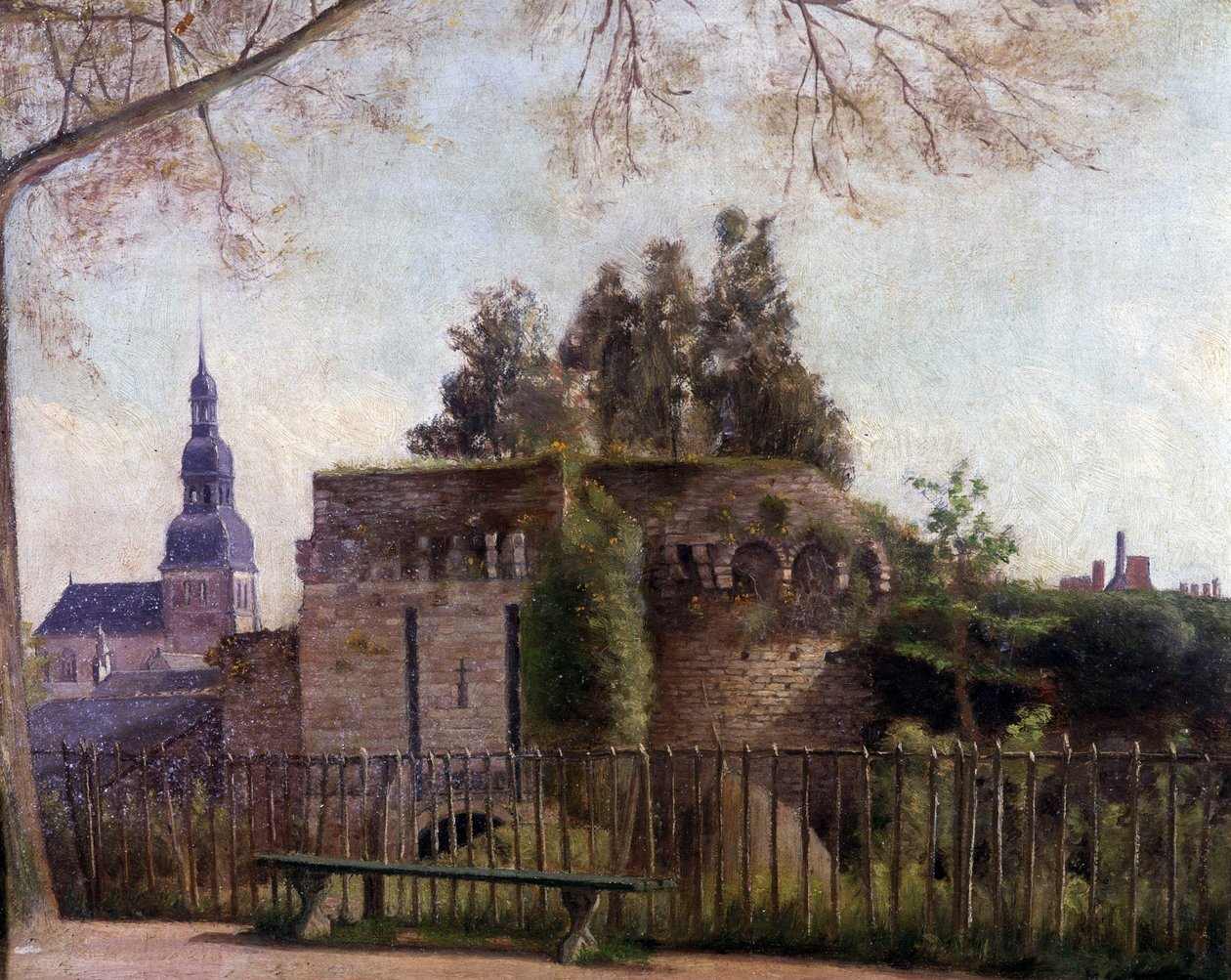 „Wielkie rowy” bramy św Malo w Dinan - F. Gombeaux, koniec XIX wieku autorstwa Francois Gombeaux