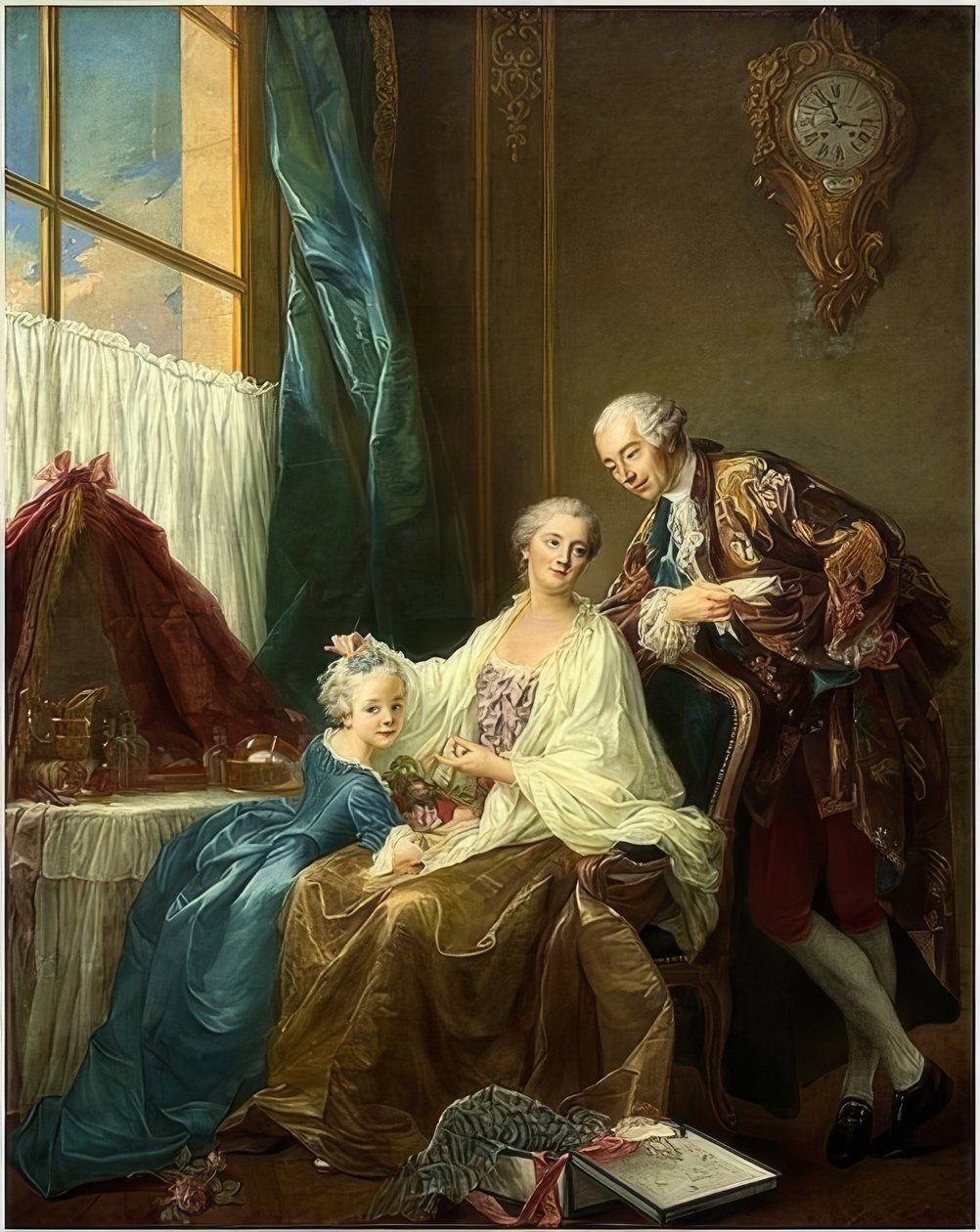 Portret rodzinny. 1756 autorstwa Francois Hubert Drouais
