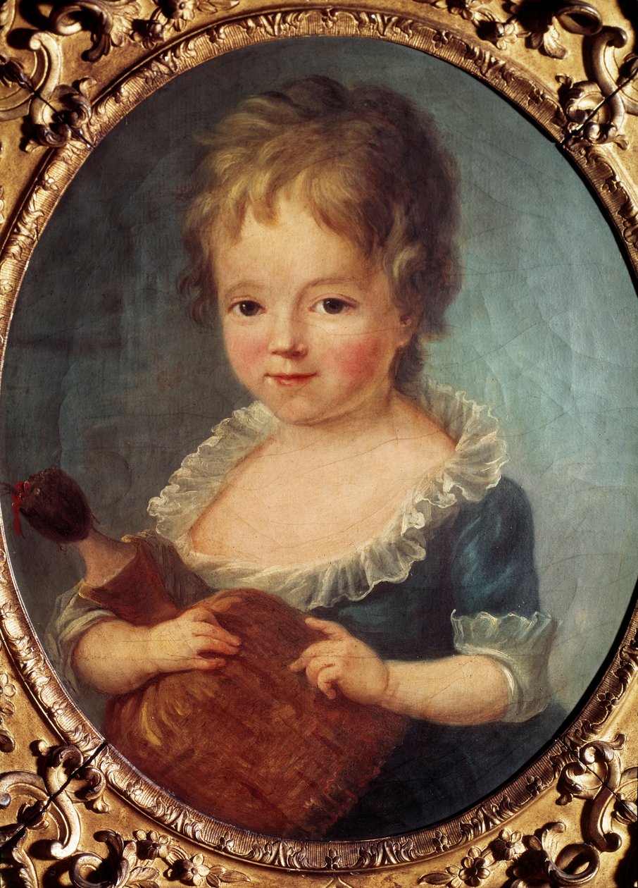 Fille a la poupee Obraz Francois Hubert Drouais (1727-1775) XVIII wiek. Paryż, Muzeum Cognacq Jay. autorstwa Francois Hubert Drouais