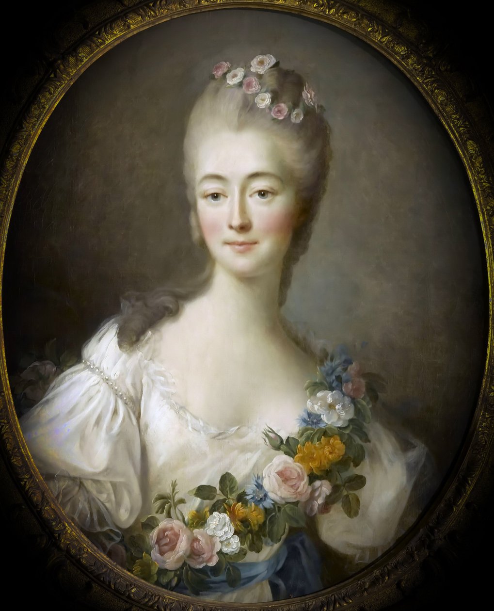 Jeanne Bécu, hrabina Du Barry 1743-1793 jako Flora autorstwa Francois Hubert Drouais