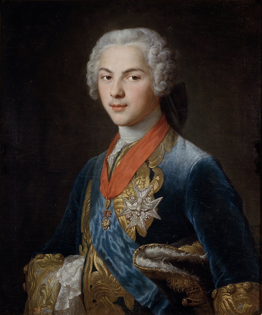 Ludwik, Delfin Francji 17291765, syn króla Ludwika XV, ok. 1930 r. 1745 autorstwa Francois Hubert Drouais