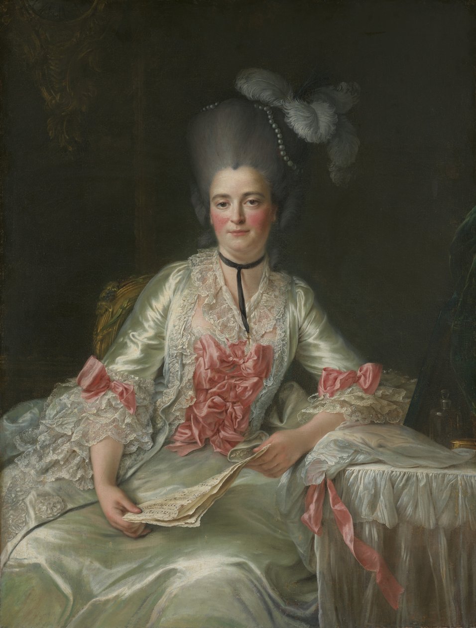 Marie Rinteau, zwana Mademoiselle de Verrières, 1761. autorstwa Francois Hubert Drouais