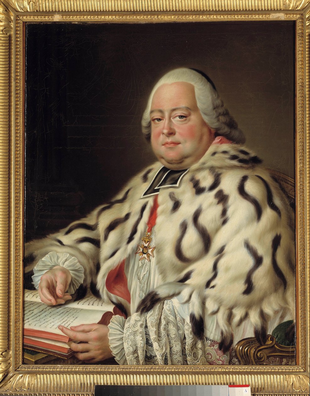 Portret Francois Camille de Lorraine, Kawaler Maltański (1726-1788) Opata Świętego Wiktora z Marsylii, Wielki Dziekan Kapituły Katedry Strasburskiej Obraz Francois Hubert Drouais (1727-1775) XVIII wiek. Ciemny. 0,79 x 0,64 m. Wersal, autorstwa Francois Hubert Drouais