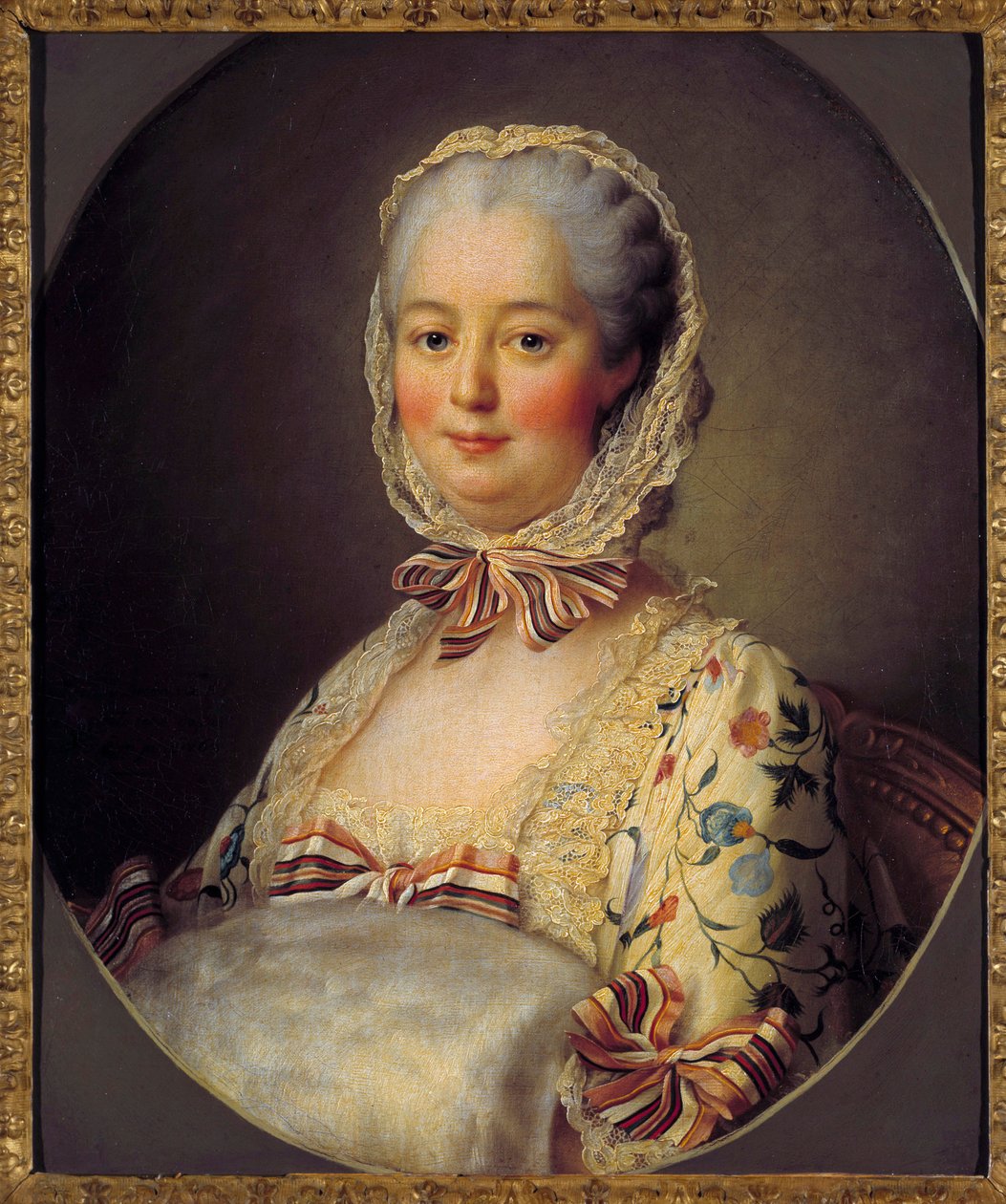Portret Jeanne Antoinette Poisson, markizy Pompadour (znanej jako Madame de Pompadour autorstwa Francois Hubert Drouais