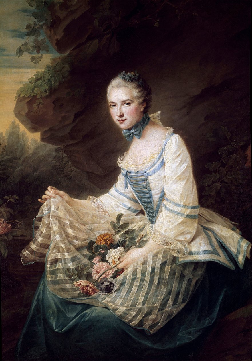 Portret Louise Elżbiety de Maille Karman, markizy Soran Malarstwo Francois Hubert Drouais (1727-1775) 1757 Nd. 1,3x0,97m autorstwa Francois Hubert Drouais