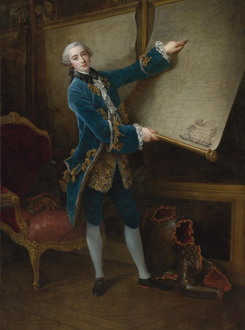 Portret hrabiego de Vaudreuil 1740-1817 autorstwa Francois Hubert Drouais