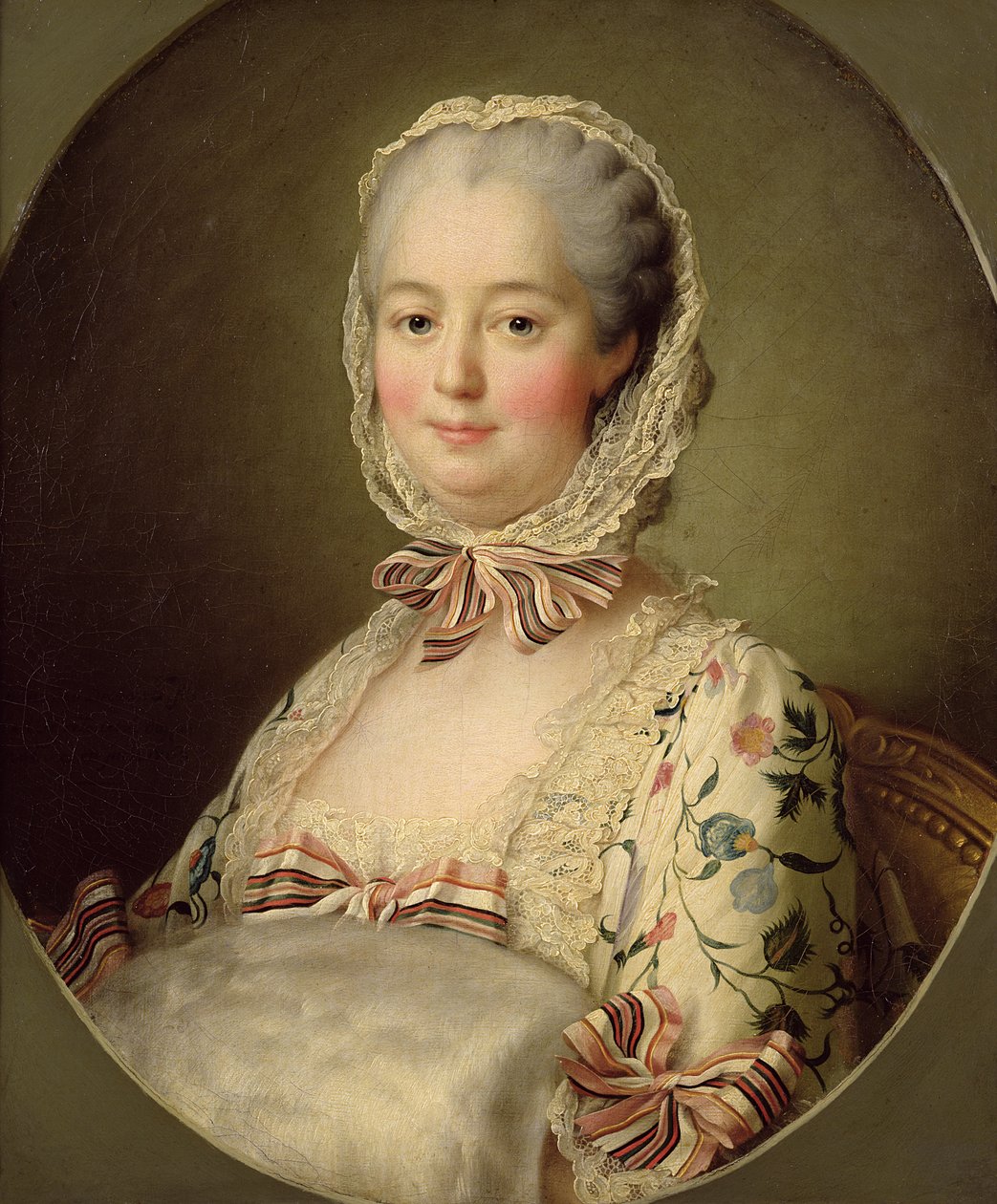 Portret markizy de Pompadour (1721-64) 1763 autorstwa Francois Hubert Drouais