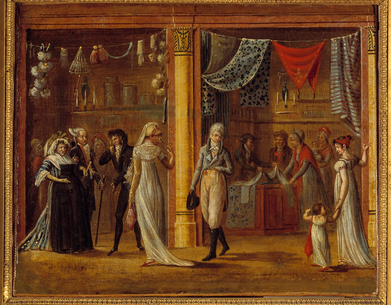 Drewniana galeria Pałacu Królewskiego autorstwa Francois Joseph baron Bosio