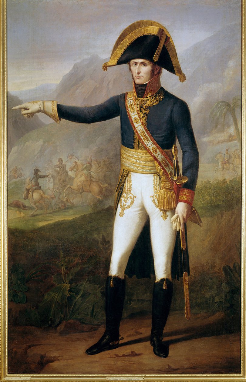 Pełnowymiarowy portret Charlesa Emmanuela Leclerca (1772-1802) generała armii Santo Domingo Obraz autorstwa Francois Josepha Kinsona (1770-1839) lub Kinsoena. 1804 niedz. 2,07 x 1,27 m - Portret pełnometrażowy Charlesa Emmanuela Leclerca (1772-1802), gener autorstwa Francois Josephe Kinson